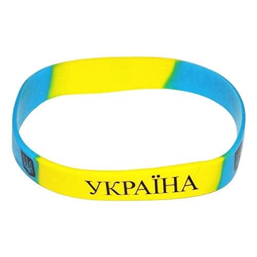 PLGEBR Lot de 2 bracelets en silicone avec drapeau de l'Ukraine Bleu Cover