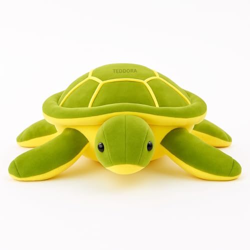 Image of Turtle Soft Toy for Girls Boys Kids,Green,Lazy Tortoise Animal Plush Stuffed Baby Teddy Gift Birthday, 25cm