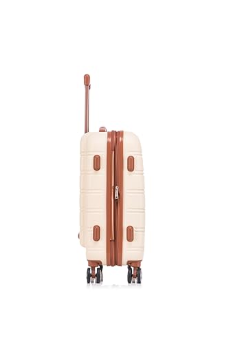 Image of Rockland Melbourne Hardside 2 Piece Expandable Spinner Wheel Luggage Set, Carry-On 20 inch and Tote 14 inch, White