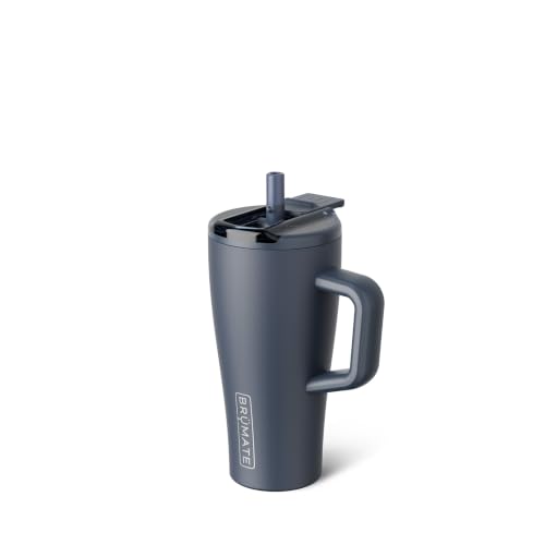 Image of BruMate Era Flip 20oz Kids Tumbler with Covered Flip Down Straw | 100% Leakproof Insulated Kids Cup | Made of Stainless Steel | Cup Holder Friendly | 20oz (Nightfall Blue)