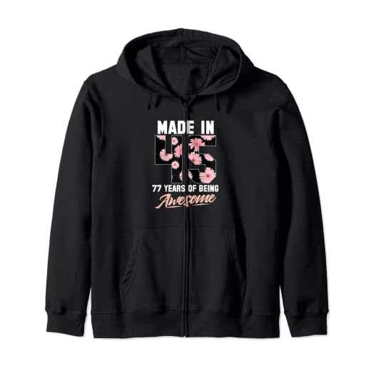 Hecho en 1945 77 años de ser impresionantes flores de cumpleaños 77 Sudadera con Capucha