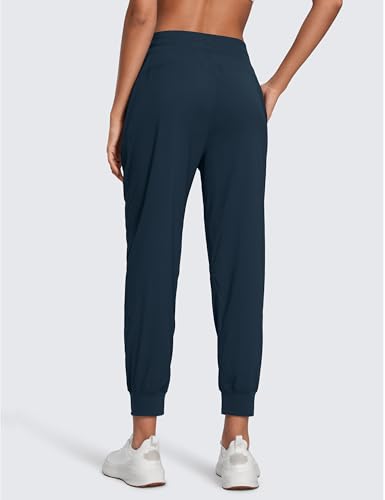 Image of CRZ YOGA Ease Line Joggers 26 inch /28.5 inch /30.5 inch | Casual, Lightweight, Ruched Design, Pockets, for Women
