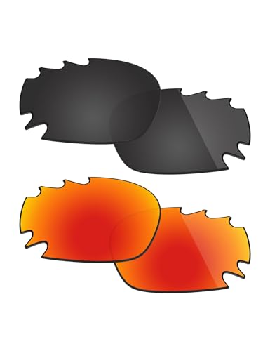 Image of Fiskr Lenses Replacement for Oakley Jawbone Vented Racing Jacket Sunglasses 2 Pairs Packed