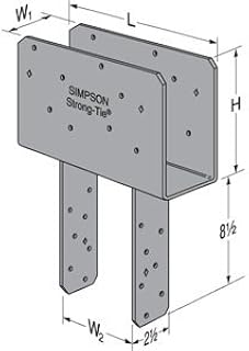 (1 Count) Simpson Strong-Tie CCQ3-6SDS2.5 3 x 6 Column Cap With Screws
