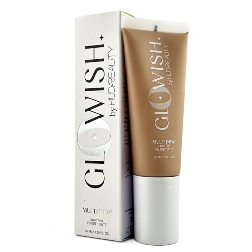 HUDA BEAUTY GloWish Multidew Vegan Skin Tint Foundation 06 Medium Tan