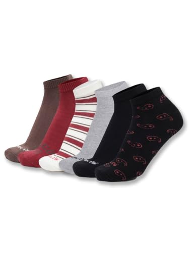 Image of Levi's LS304 Men's Compact Cotton Stretch Ankle Low Cut Socks (Pack of 3)
