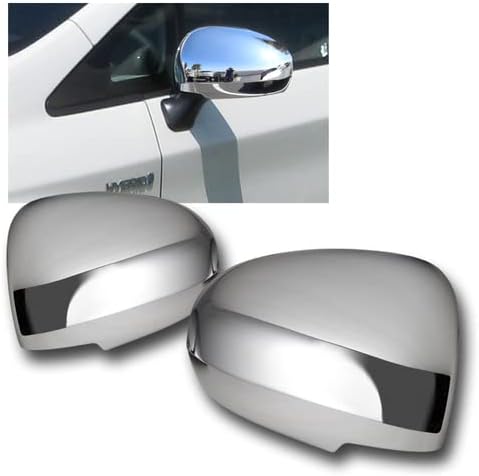 Chrome ABS Plastic 2 Pieces Side Mirror Cover Cap Kit Compatible with 2009-2015 Toyota Venza & Compatible with 2010-2015 Toyota Prius V, 2011 2012 2013 2014