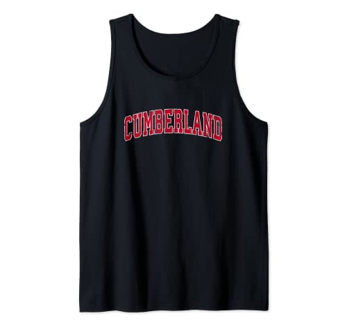 Cumberland Maryland MD Vintage Deportes Diseño Rojo Camiseta sin Mangas