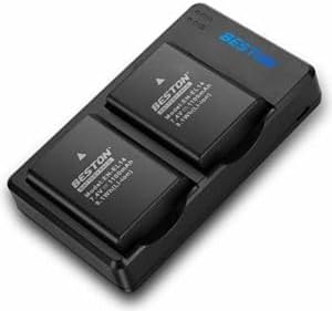 BESTON Generic USB Dual Charger and 2 Battery Kit compatible with Nikon EN-EL14
