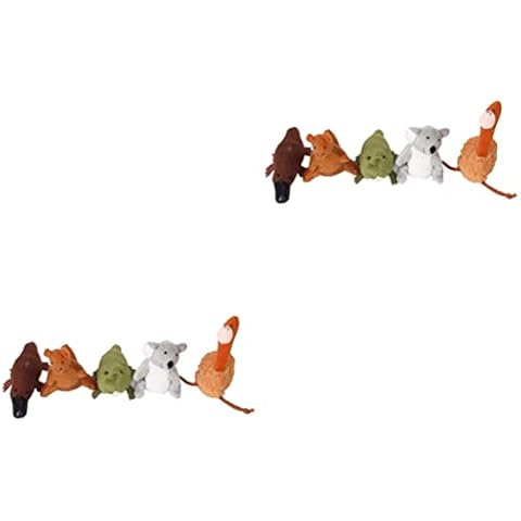 ibasenice 10 pcs Puppet Ostrich/ Kangaroo/ Play Plush Australia Crocodile Animals Hand Unique Children - Finger Puppets Props Kids for Soft Toy Platypus/ Animal Role Realistic Koala Cover