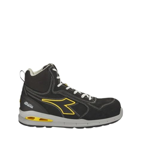 Diadora Utility - Zapato de seguridad Run A.Box Mid S3S FO SR ESD, Color C0200 Negro Negro, 44 EU