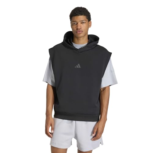 adidas Men's Soft Lux Hooded Vest, Black, X-Small at Amazon Men's