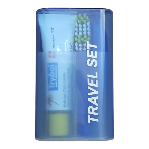 Sanacos Travel Set Zahnpflege Reise Set (blau)