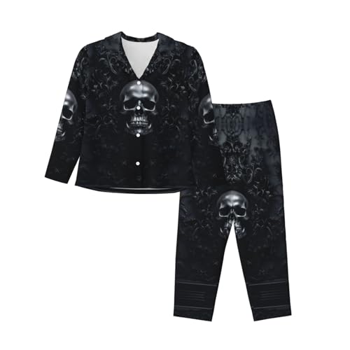 Pyjama gothique tête de mort femme pour des nuits cocooning et stylées