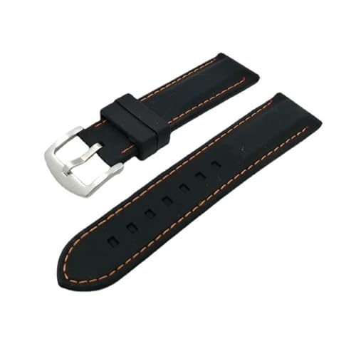 YINGO o[Xgbv 18mm 20mm 22mm 24mm 26mm oh VRXgoh huXbg X|[cEHb`oh jo[Txg(Black-orange,26mm)