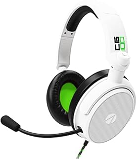STEALTH C6-100 Green Over Ear Gaming Headset PS4/PS5, XBOX, Nintendo Switch, PC with Flexible Mic, 3.5mm Jack, 1.5m Cable, Lightweight, Comfortable and Durable