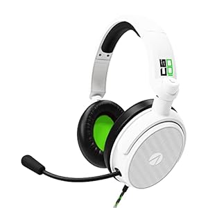 Stealth C6-100 Green Over Ear Gaming Headset PS4/PS5, XBOX, Nintendo Switch, PC met flexibele microfoon, 3,5 mm Jack, 1,5 m kabel, lichtgewicht, comfortabel en duurzaam