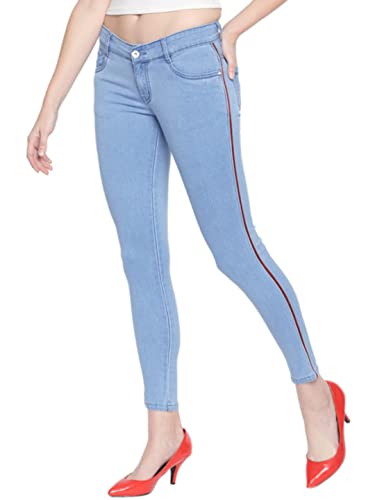 Image of HIGH Star Women Blue Slim-Fit Stretchable Jeans