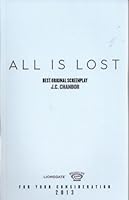 All is lost (2013 Best Original Screenplay) B00I1UEZVG Book Cover