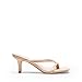 DREAM PAIRS Heels for Women Flip Flops Kitten Low Heels Open Square Toe Thong Heeled Sandals, Fashion Comfort Shoes for Party Casual Slides,Size 7.5,Nude,DWUMFF2503