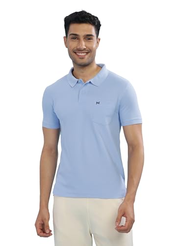 Image of Force NXT Polo Neck T-Shirt for Men Pack of 1 | Regular Fit T-Shirt for Men | Premium Super Combed Rich Cotton Polo Shirt | Men's Ultra Soft Half Sleeve T-Shirt