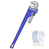 ZrgGea 36 Inch Pipe Wrench | Plumbers Wrench, Heavy Duty Plumbing Tools | Forged from High Carbon Steel | Suitable for Water Pipes, Plumbing, Fire Protection Pipe Tools
