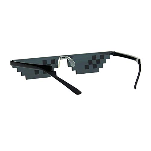 Nerdy Gamer Pixel Shape Narrow Plastic Funky Sunglasses4