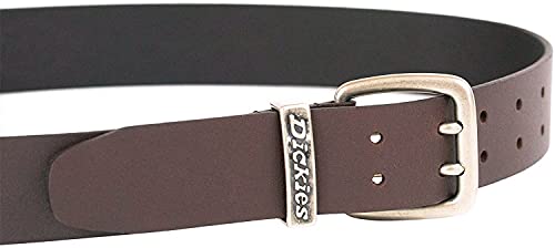 Dickies Men's 38MM Wide Two Prong Casual Leather Belt Brown L (38-40)3