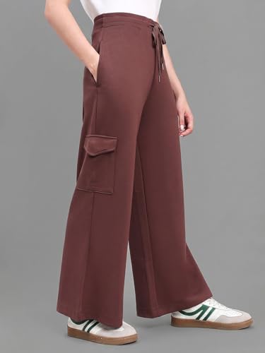 Image of GO COLORS Mostlysane Collection Scuba Cargo Sweatpants for Women | Lightweight, Mid Rise, 4 Pockets