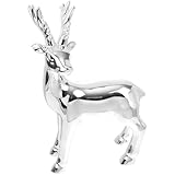 Garneck Porcelain Reindeer Figurines, Animal Reindeer Decor Deer Statues Sculpture Tabletop Ornaments for Cabinet Mantel Shelves Fireplace Home Décor Accents Collectible Figurines