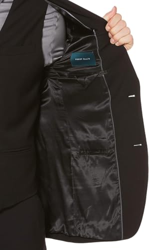 Perry Ellis Men's Regular Fit Suit Jacket, with Solid Stretch Fabric (Sizes Xs-54), Black3