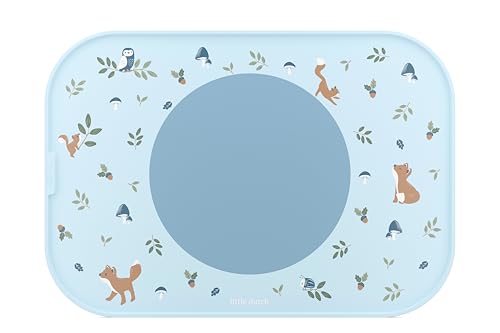 Mepal - Tischset Mio Little Dutch - Anti-Rutsch-Ring hält Gegenstände an ihrem Platz - Leicht zu reinigen - Robustes Material, kann als Tablett benutzt Werden - Spülmaschinengeeignet - Forest Friends