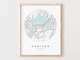 Madison Map Print Madison Map...