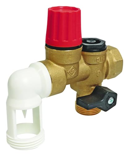 SOMATHERM FOR YOU, Groupe de sécurité NF 3/4 coudé avec siège inox pour eau agressive, adapté à tous chauffe-eaux, vanne d'arrêt, clapet anti-retour, garantie 5 ans