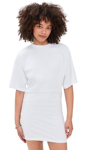 Enza Costa Women's Supima Curve Mini Dress, White, S