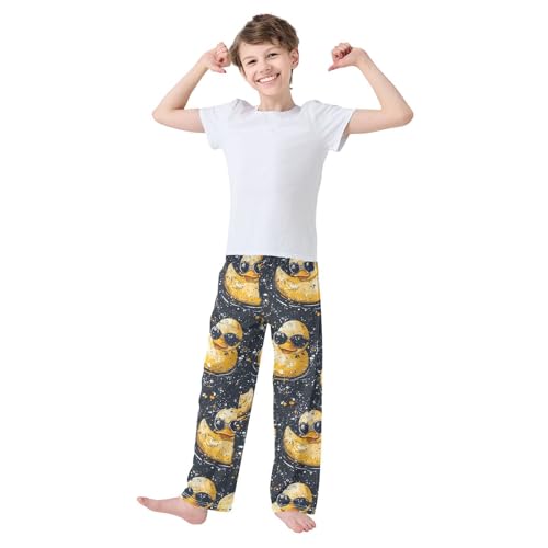 Cool Rubber Duck Black Pajama Pants Long Sleep Pant Soft PJ Bottoms Sleepwear2