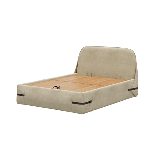 Image of Wakefit Hibernis Queen Size Hydraulic Storage Upholstered Bed