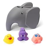 Baby Bath Spout Cover - Toddler Bathtub Faucet Cover for Kids, Baby Safety Bathroom Accessories, Soft Tub Faucet Protector, Elephant Design, Babyproofing Bath Time Essentials