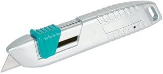 wolfcraft Metal Safety Trapezium Blade Knife I 4134000 I Trapezium blade knife with safety function