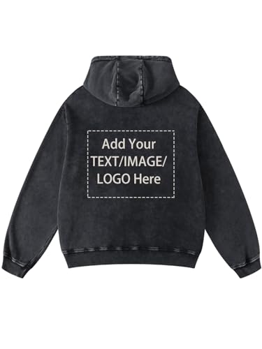 MGL&QQJ Custom Mens Hoodie Vintage Casual Streetwear Overasized Hoodies Unisex Pullover Acid Wash Hooded Sweatshirt D02112
