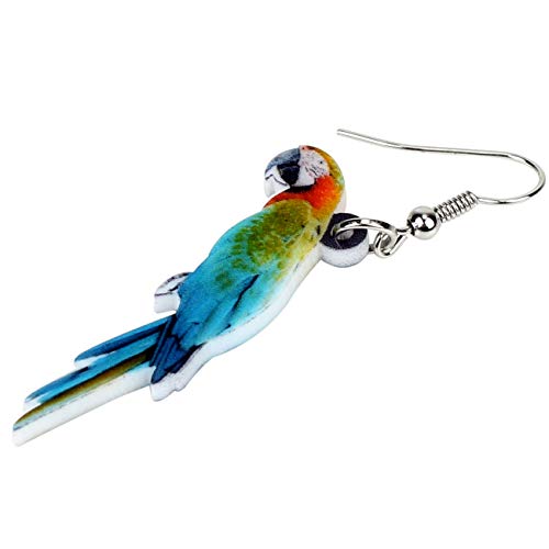 NEWEI Acrylic Cute Macaw Parrot Bird Earrings Dangle For Women Animals Jewelry Gifts Charms Hawaii Accessories4