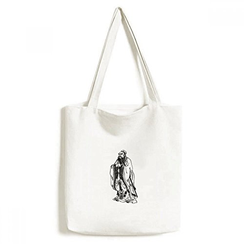 Sac Environnement fourre-tout lavable motif taoïsme multicolore 33x40