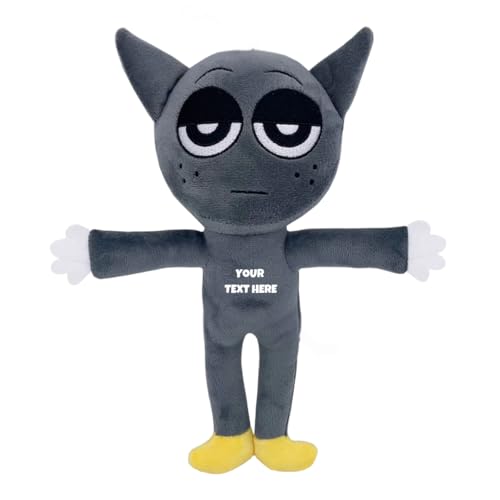 Image of Customized Text Standing Grey Sprunki Plush Toys