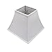 Upgradelights White Linen 12 Inch Square Bell Washer Lampshade Replacement 6x12x10 (White)