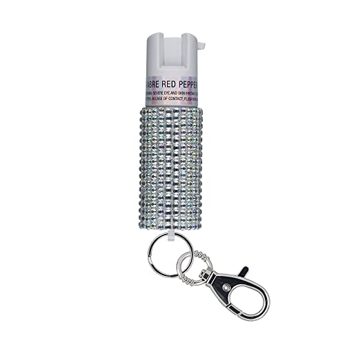 Sabre Jeweled Pepper Spray, Fashionable Monochromatic Design, Quick And Easy Access Snap Clip For Secure Attachment And Key Ring, 25 Bursts, 10-Foot (3-Meter) Range #TOP22