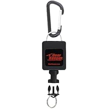 Gear Keeper Large Flashlight Retractor With 3 AL Carabiner - Flashlight Holder With HD Snap Clip - Ideal First Responder, Police, Military & FireFighter Accessories - 32 Extension - USA Made
