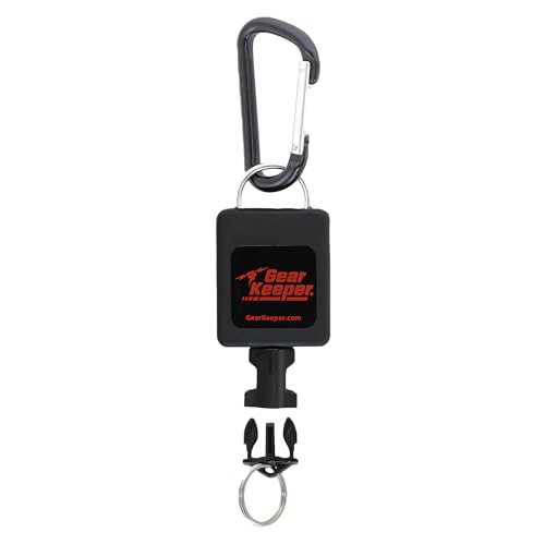 Gear Keeper Box LED Flashlight Retractor With 3 AL Carabiner - Flashlight Holder W/ 3 AL Carabiner Clip - Ideal First Responder, Police, Military & FireFighter Accessories - 32 Extension - USA Mad...