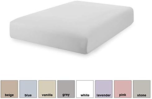 Superity Luxurious Hotel Quality Twin Fitted Sheet 100% Cotton Ultra Soft, Skin-Friendly & Hypoallergenic Deep Pocket Fits 12 Mattress Easy Care & Snug Fit (Twin Size - 39 x 75)