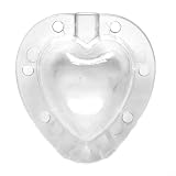 Stampo in plastica a forma di cuore per la crescita di pera, pomodoro, limone, melone, accessorio da giardino trasparente (a forma di cuore)