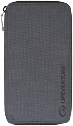 Lifeventure RFID Protected Large Travel Wallet  Zip Bifold Wallet and Passport Holder for Travel, Eco-Friendly, Recyclable Material (Grey)
